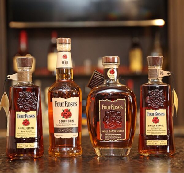 Four Roses Small Batch Bourbon delivers a smooth, balanced Kentucky Straight Bourbon experience with rich notes of vanilla, caramel, and spice.