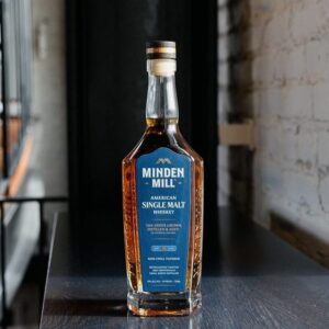 Discover the bold flavor of Minden Mill American Single — a handcrafted American Single Malt Whiskey made from 100% malted barley, aged in charred oak barrels, and packed with notes of toffee, vanilla, and oak spice. Perfect for collectors and whiskey lovers seeking top-quality, small-batch whiskey.