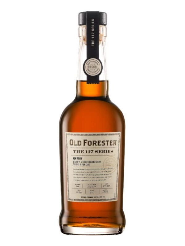 Discover the unique taste of Old Forester 117 Rum, a high-proof bourbon finished in Caribbean rum casks for an exceptional fusion of bourbon richness and rum sweetness. Aged with notes of dark fruit, vanilla, and molasses, this limited edition release offers a bold and complex drinking experience.