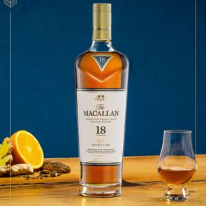 Macallan 18 Double Cask is a luxurious single malt aged in American and European oak for rich, smooth flavor. Shop now at WhiskeySafeShop.com.