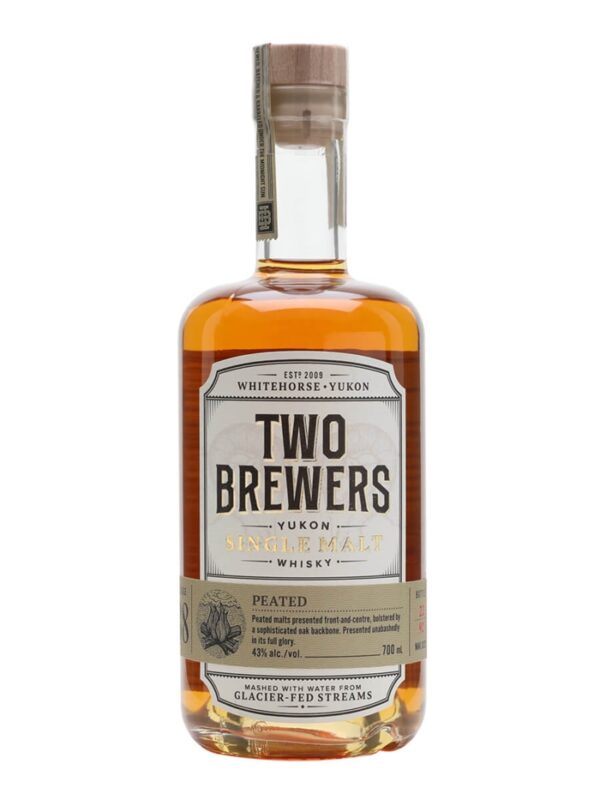 Discover bold flavor in Two Brewers Yukon Peated Single Malt — a smoky, small-batch Canadian whiskey crafted in the wild heart of the Yukon.
