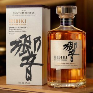 Experience the refined taste of Hibiki Suntory Japanese Harmony Whiskey. A premium blend known for smoothness, balance, and elegant flavor in every bottle