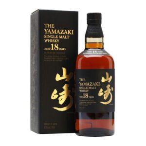 Discover the depth of Yamazaki 18-Year-Old Japanese Whiskey a rare, full-bodied single malt with rich sherry notes, aged in Mizunara oak.