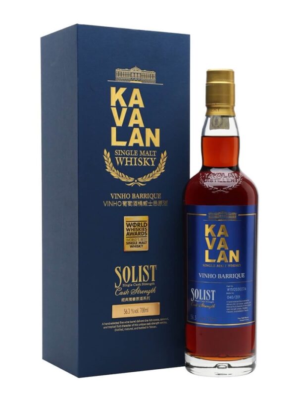 Experience the rich, full-bodied taste of Kavalan Solist Vinho Cask 2016—a rare, cask-strength Taiwanese single malt given to you at affordable prices