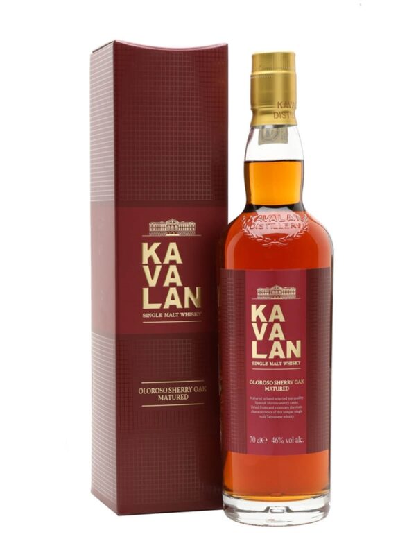Discover the bold, rich flavor of Kavalan Oloroso Sherry Oak, a premium Taiwanese single malt aged in Spanish sherry casks.