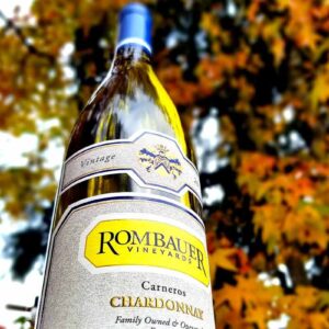 Experience the bold, buttery richness of Rombauer Chardonnay California’s iconic white wine known for creamy texture, fruit flavor, and elegant finish.