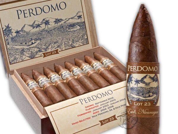 Perdomo Lot 23 Maduro cigars deliver bold flavors of cocoa, espresso, and spice with a smooth burn—crafted for fans of full-bodied, Nicaraguan cigars