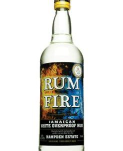 Buy Rum Fire White Overproof – 126 proof Jamaican white rum Made at Hampden Estate. Perfect for daiquiris, Tiki drinks, and rum lovers. 🍌🔥