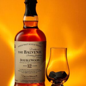 Buy The Balvenie DoubleWood 12 Year – premium Speyside single malt Scotch aged in two casks for rich honey, spice, and oak flavors.