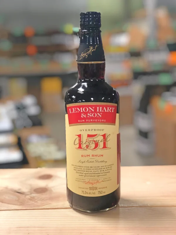 Buy Lemon Hart Demerara Rum 151🔥 – Experience the legendary overproof rum Perfect for tiki cocktails 🍹, flambé🔥, and bold spirits lovers. Shop now!