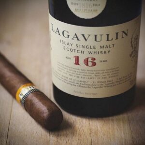 Buy Lagavulin 16 Year – legendary Islay single malt Scotch whisky with intense peat smoke, sherry sweetness, and a long finish.
