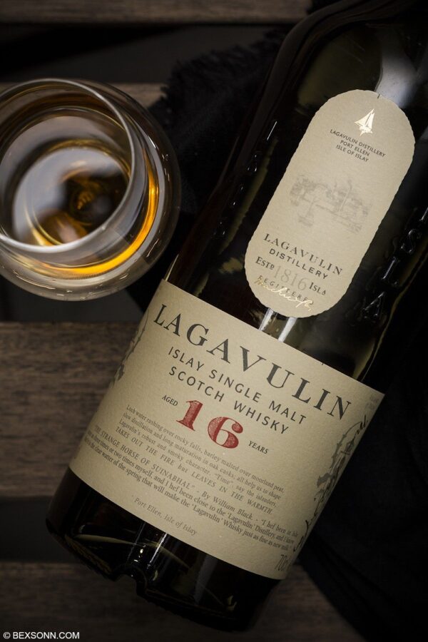Buy Lagavulin 16 Year – legendary Islay single malt Scotch whisky with intense peat smoke, sherry sweetness, and a long finish.